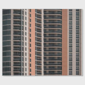 Braunes und schwarzes Gebäude Geschenkpapier (Flach)