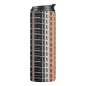 Braunes und schwarzes Gebäude Thermosbecher (Nach links gedreht)
