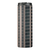 Braunes und schwarzes Gebäude Thermosbecher (Rückseite)