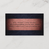 Braunes und schwarzes Leder Visitenkarte (Rückseite)