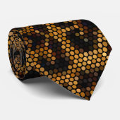 Braunes und schwarzes Leopardenmuster Krawatte (Gerollt)
