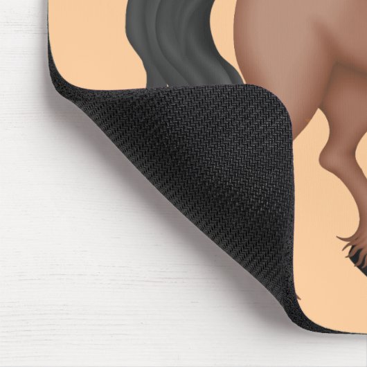 Braunes und Schwarzes Pferd Mousepad (Ecke)