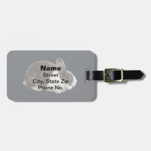 Braunes und weißes holländisches Rabbit Gepäckanhänger