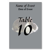 Braunes und weißes holländisches Rabbit Tischnummer (Vorderseite)