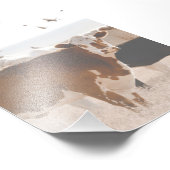 Braunes und weißes Kuhflader Vogelland Fotodruck (Ecke)