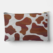 Braunes und weißes Kuhmuster Zubehörtasche (Rückseite)