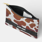Braunes und weißes Kuhmuster Zubehörtasche (Offen)