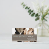 Braunes und Weißes Pferd Visitenkarte (Stehend Vorderseite)