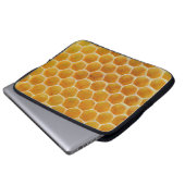 Braunes und weißes Quadrat Laptopschutzhülle (Vorne Knopf)