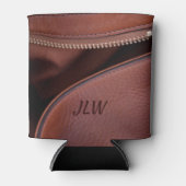 Braunes unzipptes Leder mit individuell einstellba Dosenkühler (Vorderseite)