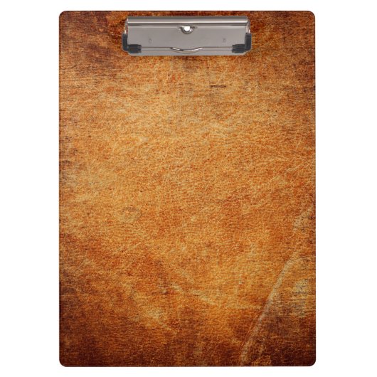 Braunes, Vintag schattiges Leder Klemmbrett (Vorderseite)