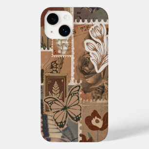 Braunes Vintage-Design  Case-Mate iPhone 14 Hülle