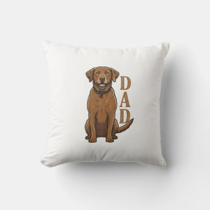 Braunes Vintage-Hund-Daddy-Shirt-Design_1 Kissen