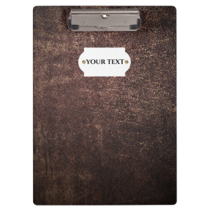Braunes Vintage-Leder-Clipbord Klemmbrett