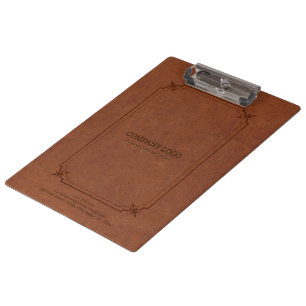 Braunes Vintage-Leder und Rahmen Klemmbrett
