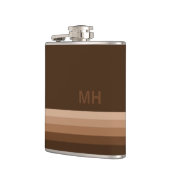 Braunes Vintage-Monogramm Flachmann (Links)