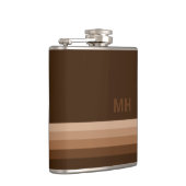 Braunes Vintage-Monogramm Flachmann (Rechts)