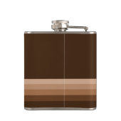 Braunes Vintage-Monogramm Flachmann (Rückseite)