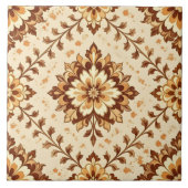 Braunes vintage shabby Muster Fliese (Vorderseite)