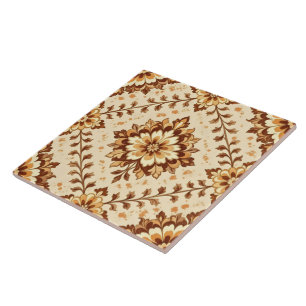 Braunes vintage shabby Muster Fliese