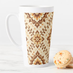 Braunes vintage shabby Muster Milchtasse