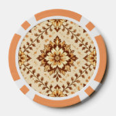 Braunes vintage shabby Muster Pokerchips (Rückseite)