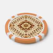 Braunes vintage shabby Muster Pokerchips (Einzeln)