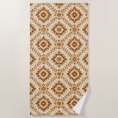 Braunes vintage shabby Muster Strandtuch (Vorderseite)