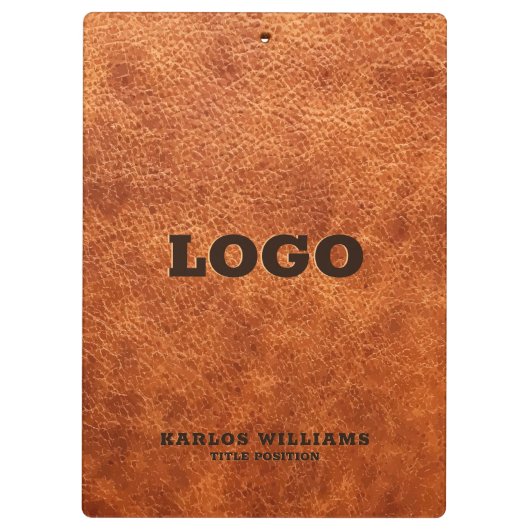 Braunes Vintages Imitat Leder Klemmbrett (Rückseite)