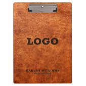 Braunes Vintages Imitat Leder Klemmbrett (Vorderseite)