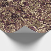 Braunes Vintages Marmorpapier Geschenkpapier (Ecke)