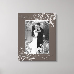 Braunes weißes Blumenportrait Foto Vorlage Bild Leinwanddruck