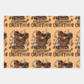 braunes Wickelpapier Geschenkpapier Set (Vorderseite 3)