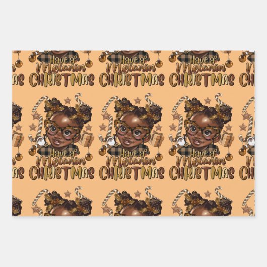 braunes Wickelpapier Geschenkpapier Set (Vorderseite 3)