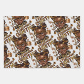 braunes Wickelpapier Geschenkpapier Set (Vorderseite 2)