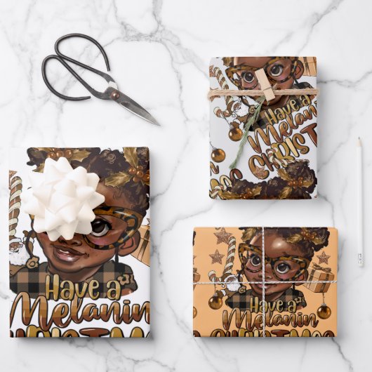 braunes Wickelpapier Geschenkpapier Set (Vorderseite)