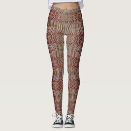 Braunes Zickzackmuster "Ratti_Creative_Arts" Leggings