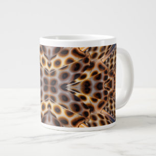 Braunfasan-Feder-Kaleidoskop Jumbo-Tasse