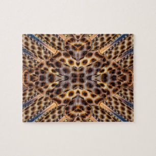 Braunfasan-Feder-Kaleidoskop Puzzle