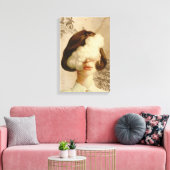 Braunfiltriermädchen mit Rauchkunst Leinwanddruck (Insitu (Wohnzimmer))