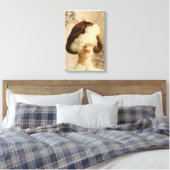 Braunfiltriermädchen mit Rauchkunst Leinwanddruck (Insitu (Schlafzimmer))