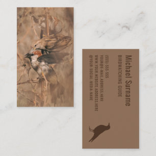 Braunfinken-Vögel-Fotografie Vogelbeobachtungsführ Visitenkarte