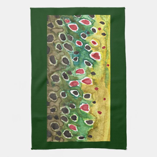 Braunfisch Geschirrtuch (Vertikal)