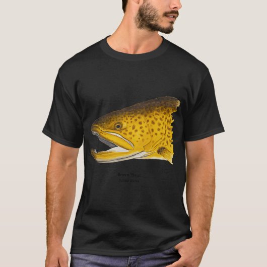 Braunforellenkopf-Malerei 2 T-Shirt (Vorderseite)