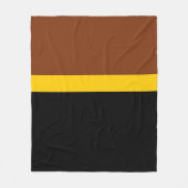 Braungelb-Schwarz-Blockstil-Design Fleecedecke (Vorderseite)
