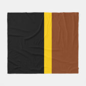 Braungelb-Schwarz-Blockstil-Design Fleecedecke (Vorderseite (Horizontal))