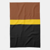 Braungelb-Schwarz-Blockstil-Design Geschirrtuch (Vertikal)