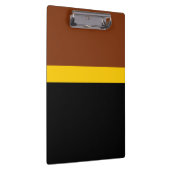 Braungelb-Schwarz-Blockstil-Design Klemmbrett (Rechts)