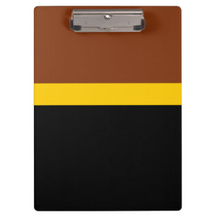 Braungelb-Schwarz-Blockstil-Design Klemmbrett