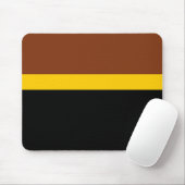 Braungelb-Schwarz-Blockstil-Design Mousepad (Mit Mouse)